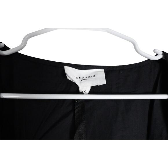 New Tuckernuck Pomander Place Black Sleeveless Gathered Porto Dress XL 1872-P - Picture 4 of 11